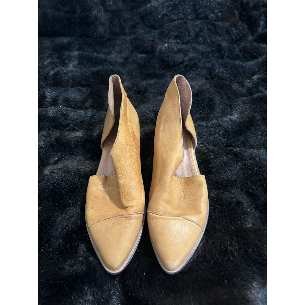 Free People Shoes Womens SZ EU 39 US 8.5 Brown Royale Flat Leather Boho Western - Picture 2 of 4